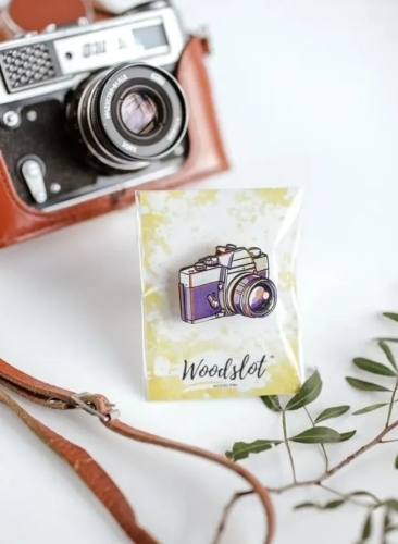 WOODSLOT брошь значок фотоаппарат br513